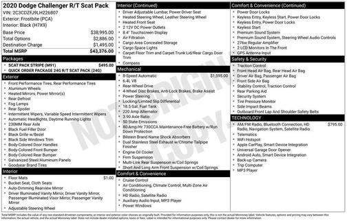 2020 Dodge Challenger R/T Scat Pack
