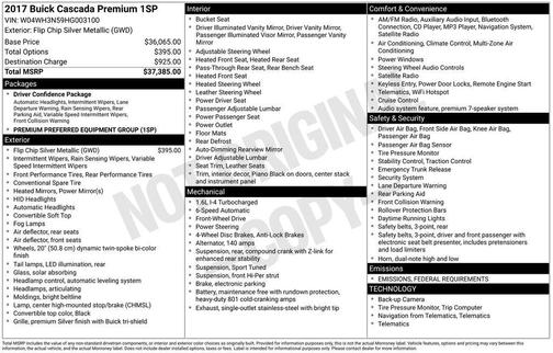 2017 Buick Cascada Premium