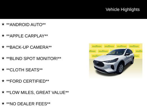 White Metallic 2023 Ford Escape Active