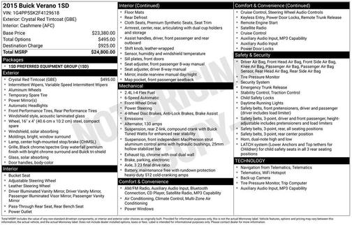 Crystal Red Tintcoat 2015 Buick Verano Base