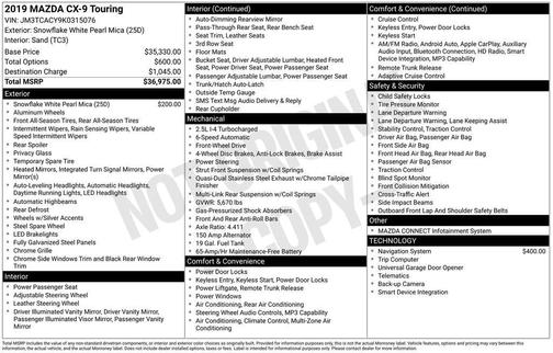 2019 Mazda CX-9 Touring