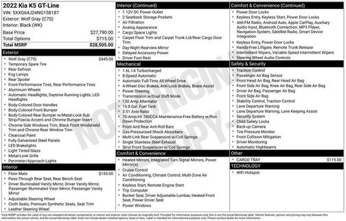 2022 Kia K5 GT-Line