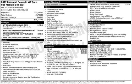 2017 Chevrolet Colorado WT