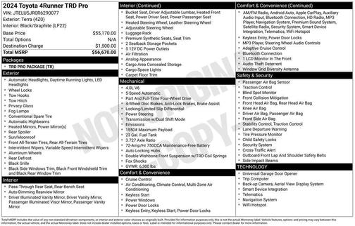 2024 Toyota 4Runner TRD Pro