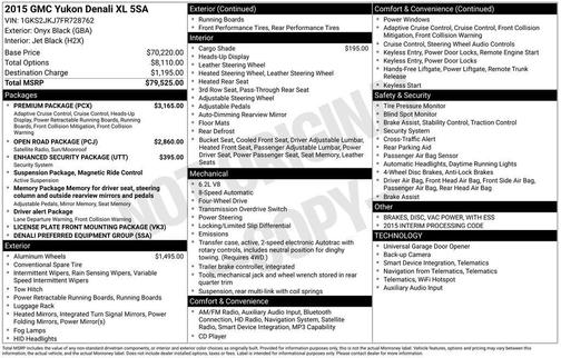 2015 GMC Yukon XL 1500 Denali