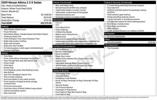 2009 Nissan Altima 2.5 S