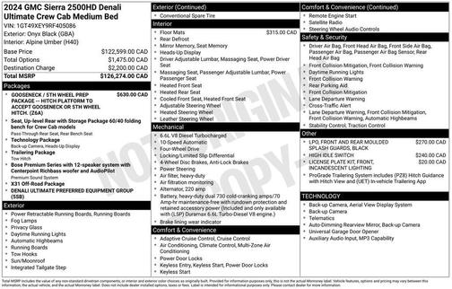 Onyx Black 2024 GMC Sierra 2500 Denali Ultimate