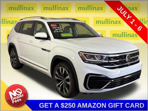 Pure White 2021 Volkswagen Atlas 3.6L SEL Premium