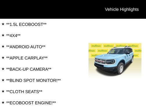 Blue 2024 Ford Bronco Sport Heritage