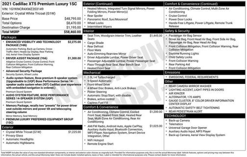 2021 Cadillac XT5 Premium Luxury