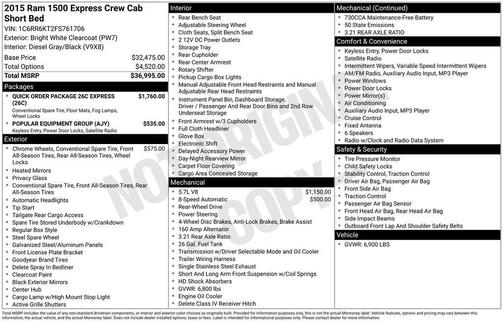2015 RAM 1500 Tradesman/Express