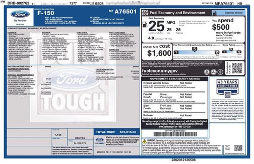 White Metallic 2021 Ford F-150 Limited