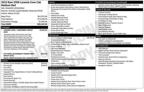 Granite Crystal Metallic Clearcoat 2023 RAM 2500 Laramie