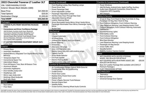 2022 Chevrolet Traverse LT Leather