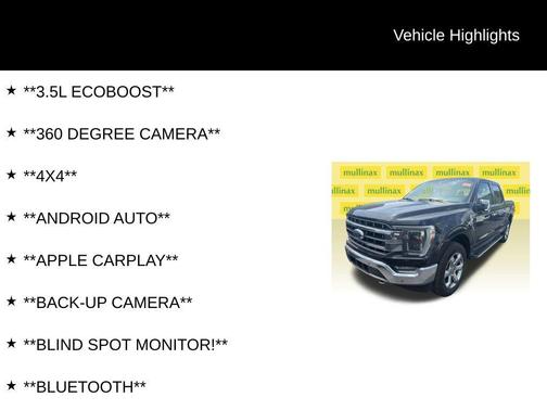 Agate Black Metallic 2023 Ford F-150 Lariat