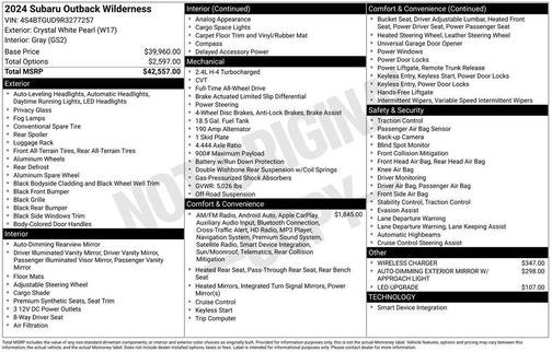 2024 Subaru Outback Wilderness