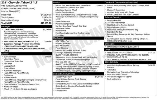 2011 Chevrolet Tahoe LT