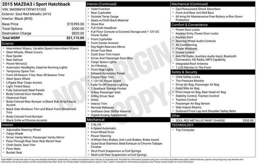 2015 Mazda Mazda3 i Sport