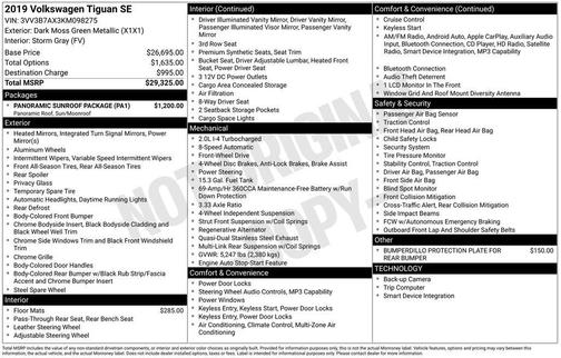 2019 Volkswagen Tiguan 2.0T SE