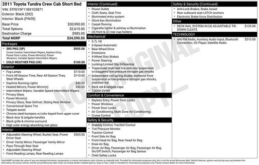 2011 Toyota Tundra Grade
