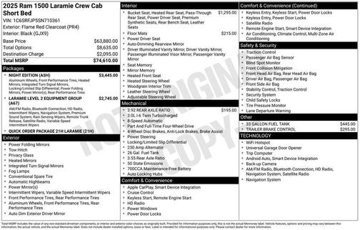 Flame Red Clearcoat 2025 RAM 1500 Laramie