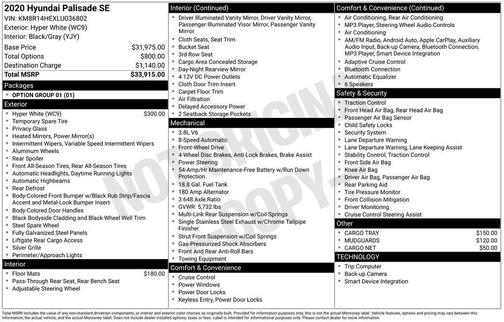 2020 Hyundai PALISADE SE