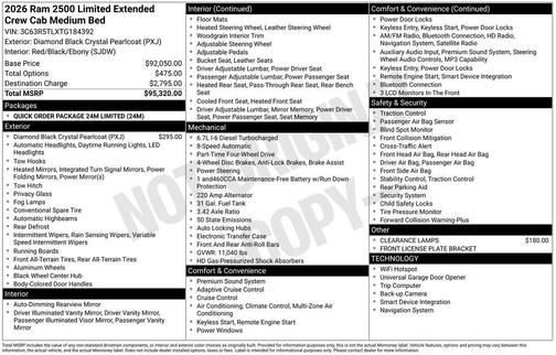 Diamond Black Crystal PC 2026 RAM 2500 Limited