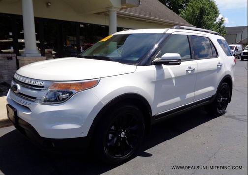 White Platinum Metallic Tri-Coat 2015 Ford Explorer Limited