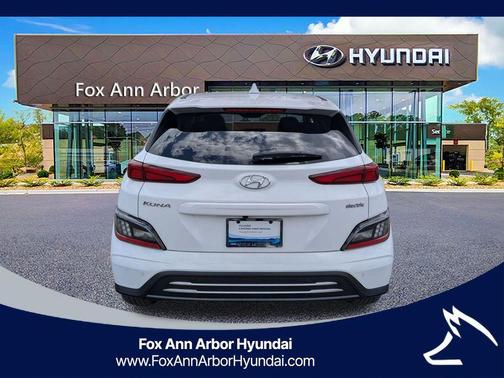 Lunar White 2023 Hyundai KONA EV Limited