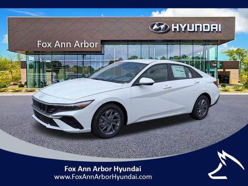 White 2026 Hyundai ELANTRA HEV Blue