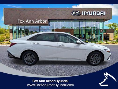 White 2026 Hyundai ELANTRA HEV Blue