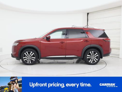 Red 2023 Nissan Pathfinder Platinum