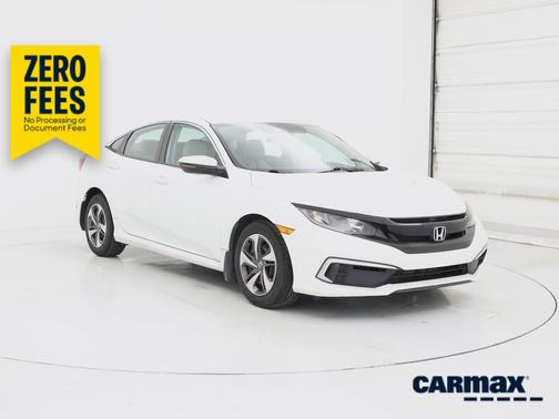 White 2019 Honda Civic LX