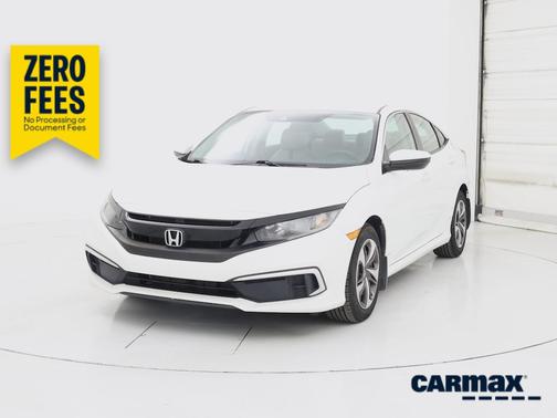 White 2019 Honda Civic LX
