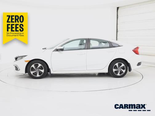 White 2019 Honda Civic LX