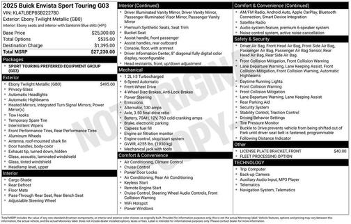 2025 Buick Envista Sport Touring FWD