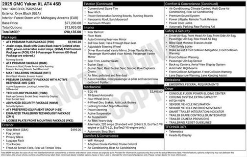 2025 GMC Yukon XL 4WD AT4