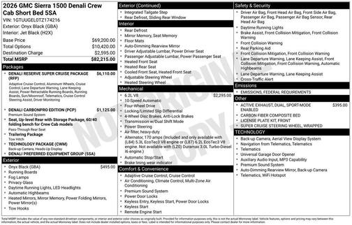 2026 GMC Sierra 1500 Denali