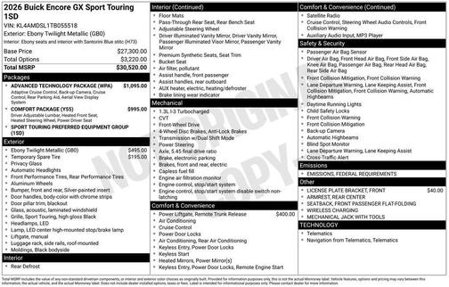 2026 Buick Encore GX Sport Touring