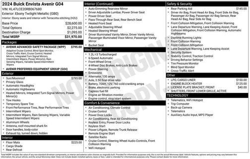 2024 Buick Envista Avenir FWD