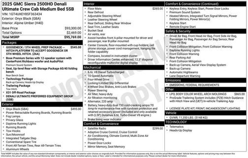 2025 GMC Sierra 2500 Denali Ultimate