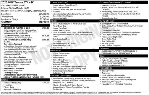 2026 GMC Terrain AWD AT4