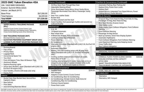 2025 GMC Yukon 2WD Elevation