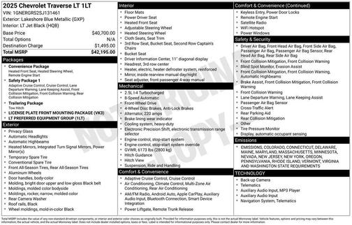 2025 Chevrolet Traverse LT