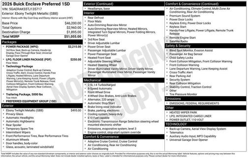 2026 Buick Enclave Preferred