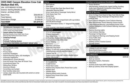 2025 GMC Canyon Elevation