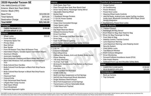 2020 Hyundai TUCSON SE