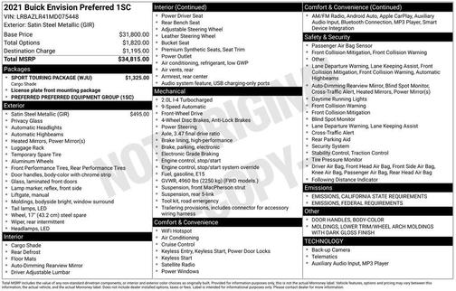 2021 Buick Envision FWD Preferred