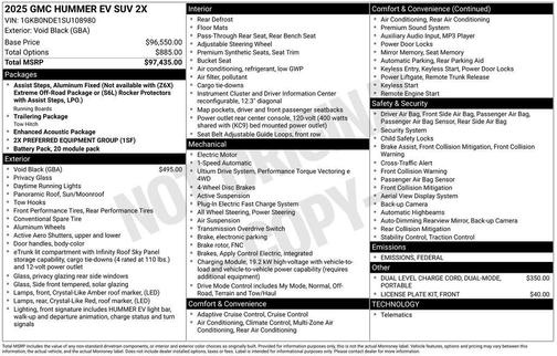 2025 GMC HUMMER EV SUV 2X