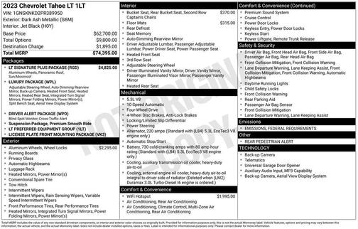 2023 Chevrolet Tahoe LT
